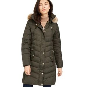 NWT-Michael Kors Faux Fur Coat (Chocolate)